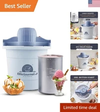Elite Gourmet 4Qt Electric Ice Cream Maker EIM350X Delicious Homemade Ice Cream,