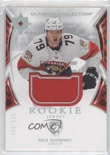 2021 Upper Deck Ultimate Collection Rookies Jersey /699 Cole Schwindt #186 9b4