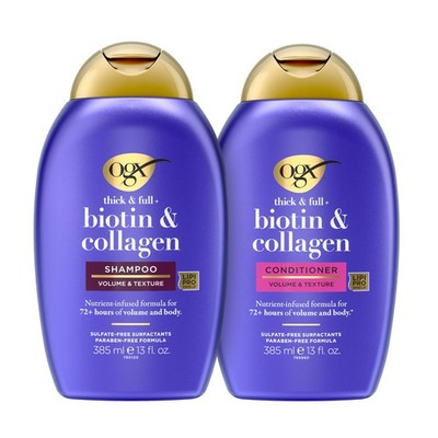 OGX Thick & Full + Biotin & Collagen Shampoo & Conditioner, 2 x 13 fl. oz |