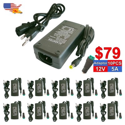 12 Volt 5 Amp Led Driver 12V 5A LED Light Strip Power Supply 60 Watt Transformer
