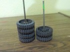 vintage tonka ford or dodge truck set of 6 plastic tires and 2 axles for parts