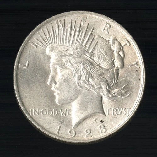 US Coin 1923 Peace Silver Dollar Frosty BU NO RESERVE!