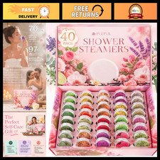 Aromatherapy Shower Steamers - 40 Pack, Relaxing Gifts for Women, Spa Experience