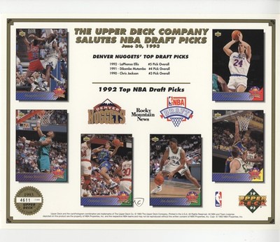 1993 Draft Night Team Sheets Shaquille O'Neal Alonzo Mourning Jim Jackson 9l4