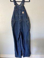 Carhartt Blue Denim Cotton Bib Overalls RN 14806