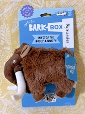 Bark Box WINSTON THE WOOLY MAMMOTH Plush Squeaky Dog Pet Toy New -FREE SHIPPING-