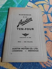 Austin Ten Four 10/4 Original Owners Driver's Handbook Manual Pub.No.1360 VGC