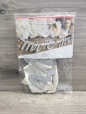  1 Mr.  Mrs. Glitter Wedding Banner  1 Mr.  Mrs Glitter Individual Signs