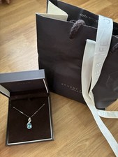 9ct White Gold Blue Topaz And Diamond Pendant - Ernest Jones