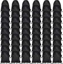 60 Pieces Drawstring Bags Drawstring Backpack Bulk Sports Nylon Gym Cinch Bags