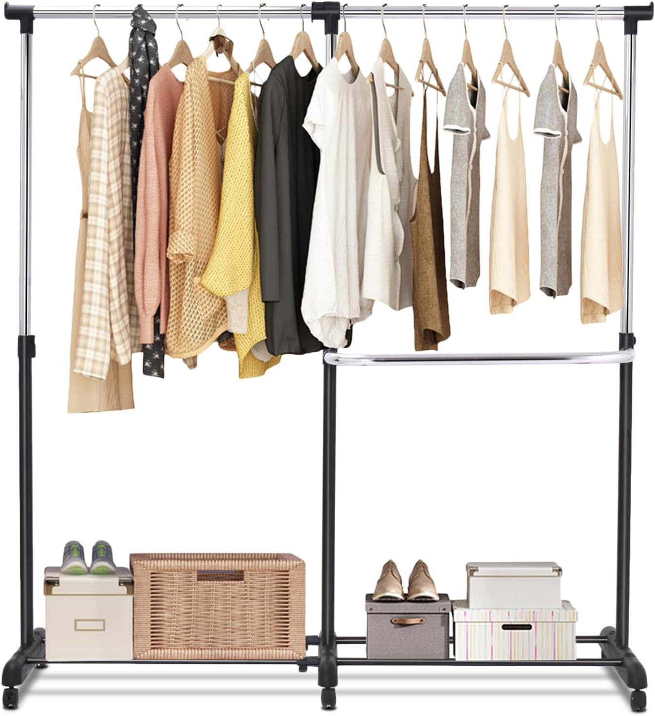 Stender Professionale Porta Abiti - Stand in Acciaio per Boutique