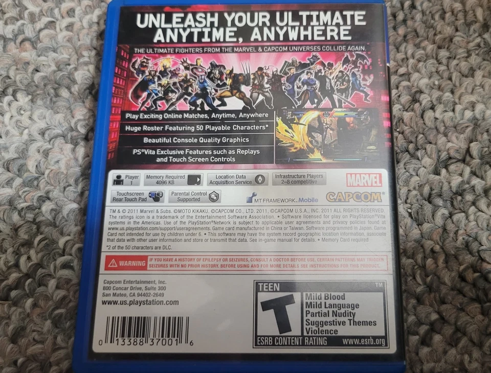 Ultimate Marvel vs. Capcom 3  (Sony PlayStation Vita, 2012) - Image 4 of 4