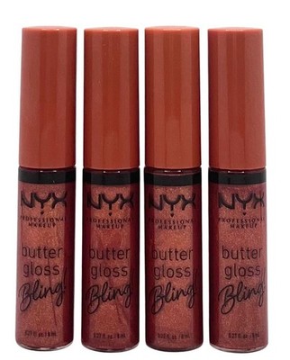 NYX Butter Gloss Bling SHIMMER DOWN 0.27 oz Each x4 - FULL SIZE / SEALED