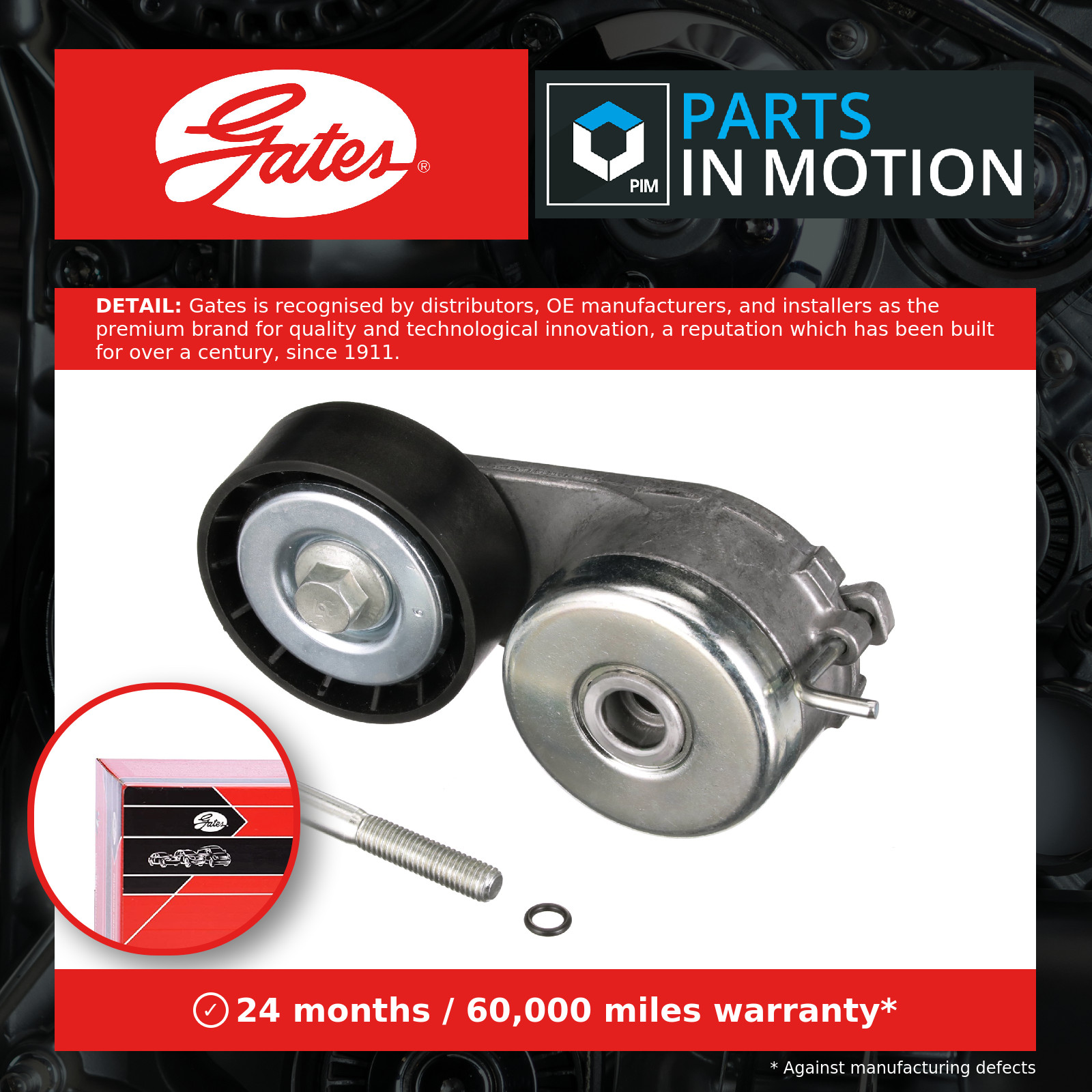 2x ✅Fits GATES T38368 BELT TENSIONER V-RIBBED BELT ⭐UK Seller⭐ - Image 13