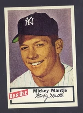 MERRY CHRISTMAS FROM 1954 MICKEY MANTLE NOVELTY DAN DEE POTATO CHIPS