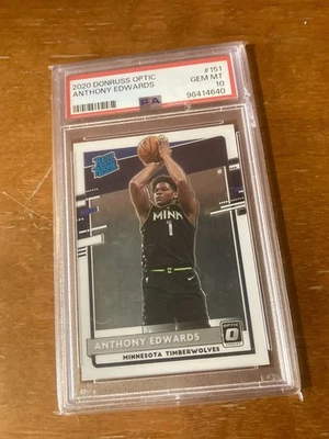 2020-21 Panini Donruss Optic Anthony Edwards RC Rated Rookie #151 PSA10 Gem!!! - Bild 1 von 4