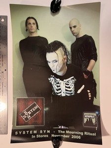 System Syn The Mourning Ritual Promo Poster Goth Industrial 