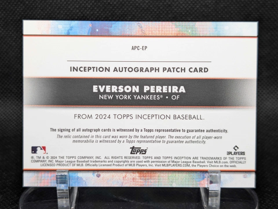 2024 Topps Inception Everson Pereira Auto /10 Patch Auto Rookie RC Tampa Bay - Image 3 of 3