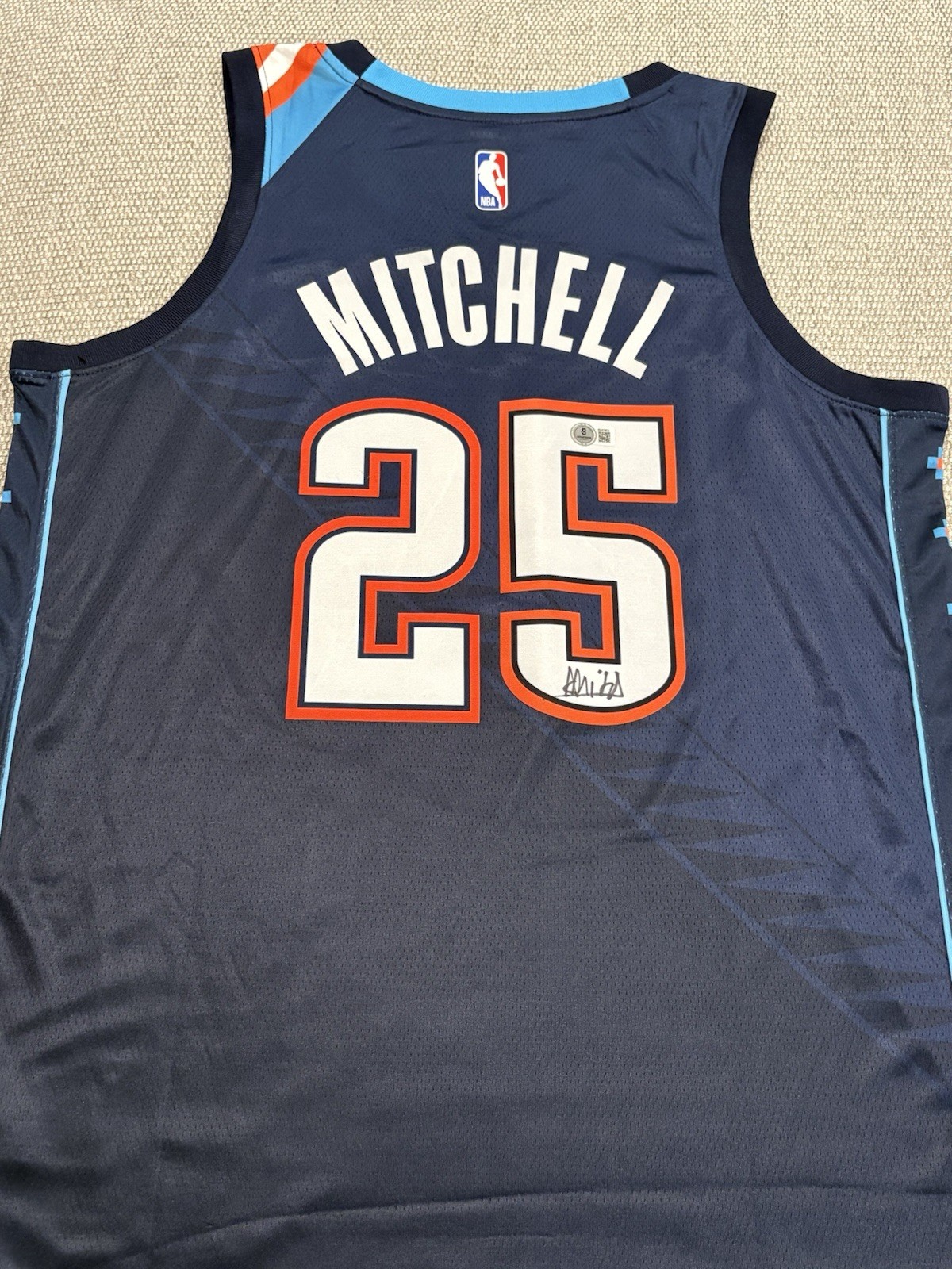 BECKETT COA AJAY MITCHELL Autographed Signed OKC Thunder 2025-26 City Jersey Oklahoma 