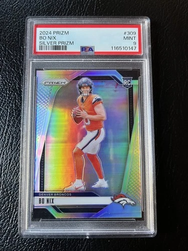 BO NIX PRIZM SILVER PSA 9 RC 2024 PANINI BRONCOS