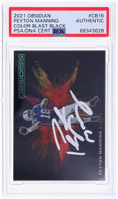 2021 Panini Obsidian Peyton Manning Color Blast Black Auto #CB-16 PSA Auth