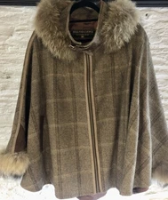 Holland And Cooper Fur Cape In tawny