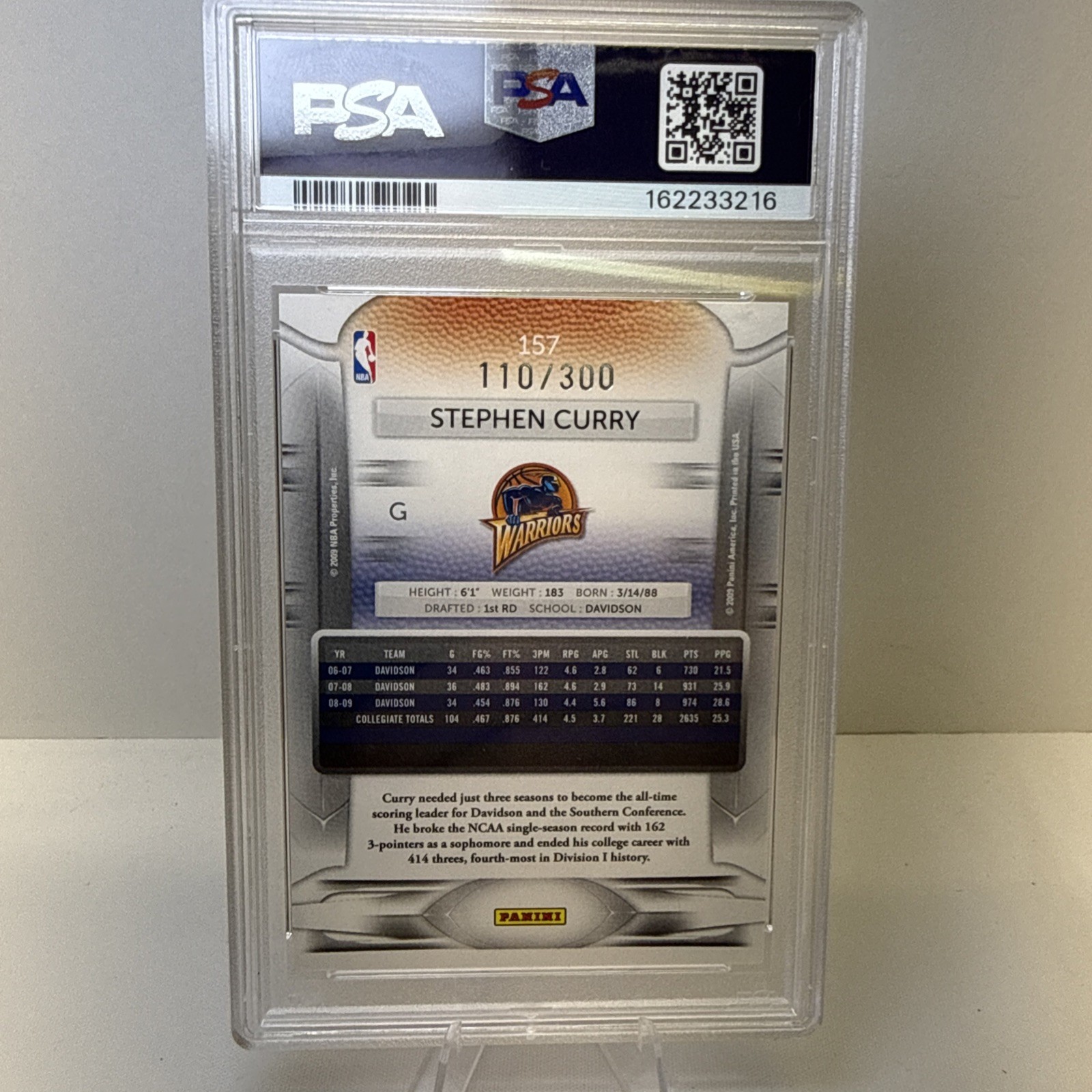 2009-10 Panini Prestige - Rookie Stephen Curry #157 Bonus Shots Orange /300 (RC) view 2