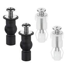 2 Set Toilet Seat Screws, Stainless Steel Toilet Seat Bolts with Expanding Rubbe