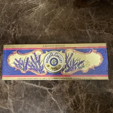 Roger & Gallet Lavande Royale Perfumed Soaps Paris France  Set of 3 X3.5 Oz