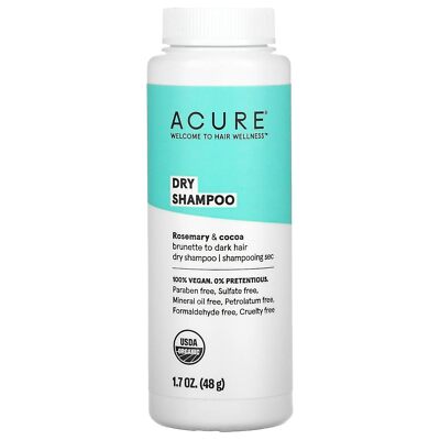 Acure Organics Dry Shampoo 1. 7 oz with Rosmary Cocoa PK-1 W/Free Shipping
