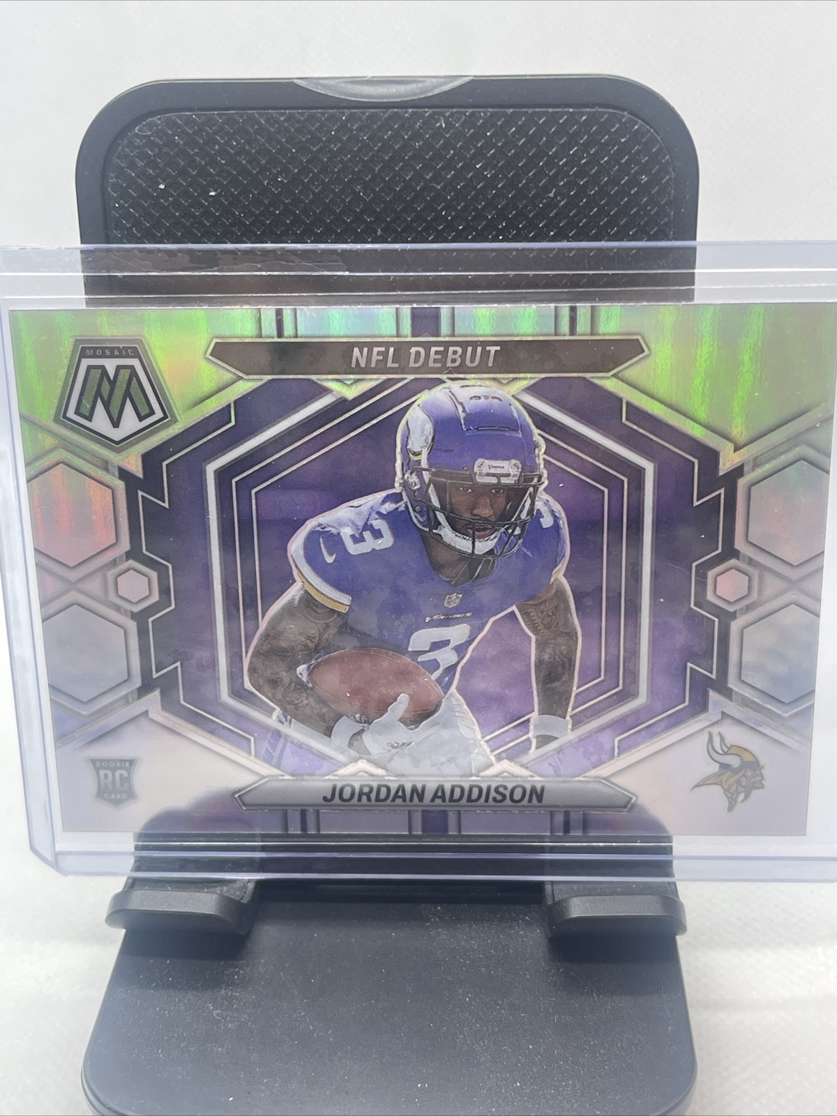 Jordan Addison NFL Debut Rookie RC 2023 Mosaic Football Card #ND-14 Vikings