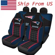 New England Patriots 2/3PC Car Seat Cover Universal Front Rear Cushion Protector
