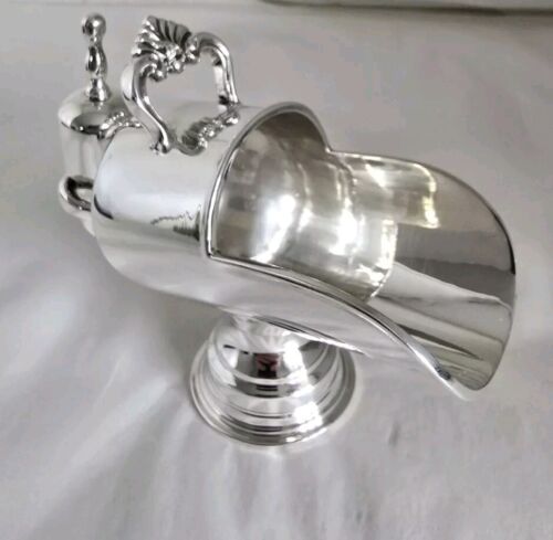 Vintage solid sterling silver sugar Scuttle & Scoop. Sheffield 1985. By R A L - Picture 11 of 24