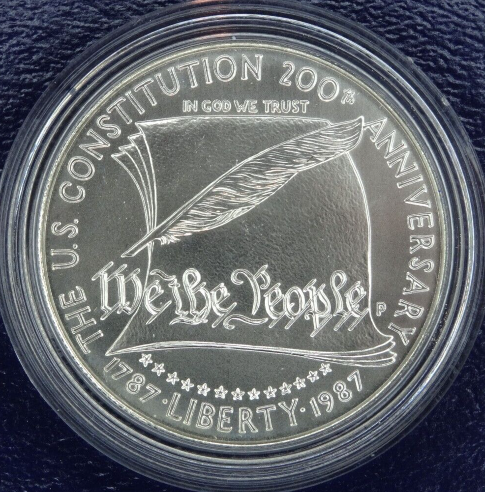 1987-P Constitution Silver Dollar US Mint Unc Commemorative $1 OGP