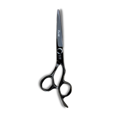 Kashi B-1160 Professional Shears, Hair Cutting Japanese Steel, 6 inch Black Colo