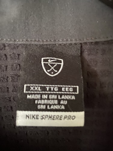 Chaqueta Nike Golf Sphere Pro Hombres 2XL Negra Cremallera Completa Frontal Ropa Activa Atlética - Imagen 4 de 12