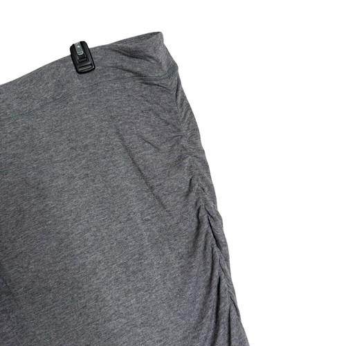 Athleta Solstice High Waist Skirt Women L Gray Ruching Stretch Minimalist 427232 - Imagen 2 de 8