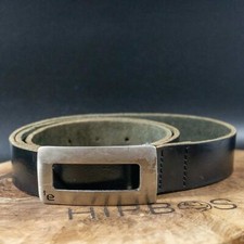 Vintage Mens Belt Handmade Leather Jeans Belt Black Size 38
