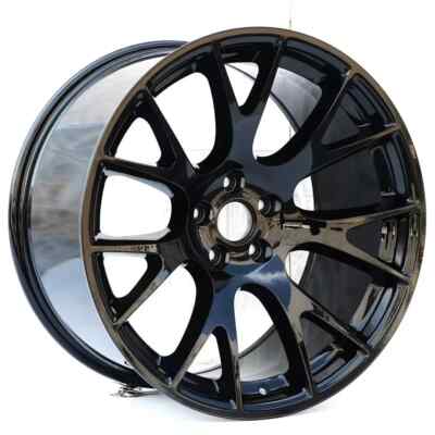 24'' SRT HELLCAT HC STYLE GLOSS BLACK WHEELS RIMS FOR JEEP DODGE 5X127 24X10 +25
