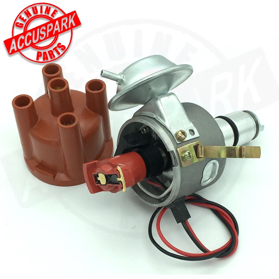 VW Beetle/Camper Hardcore Pack Distribuidor, cables HT + números, bujías, - Imagen 2 de 4