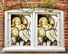 3D Yellow Baby A847 Window Film Print Sticker Cling Stained Glass UV Zoe