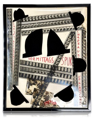 Hans Richter - Collage - Vormittags-Spuck Chapeaux - ca. 1973 - Nr. 4/40 - sign.