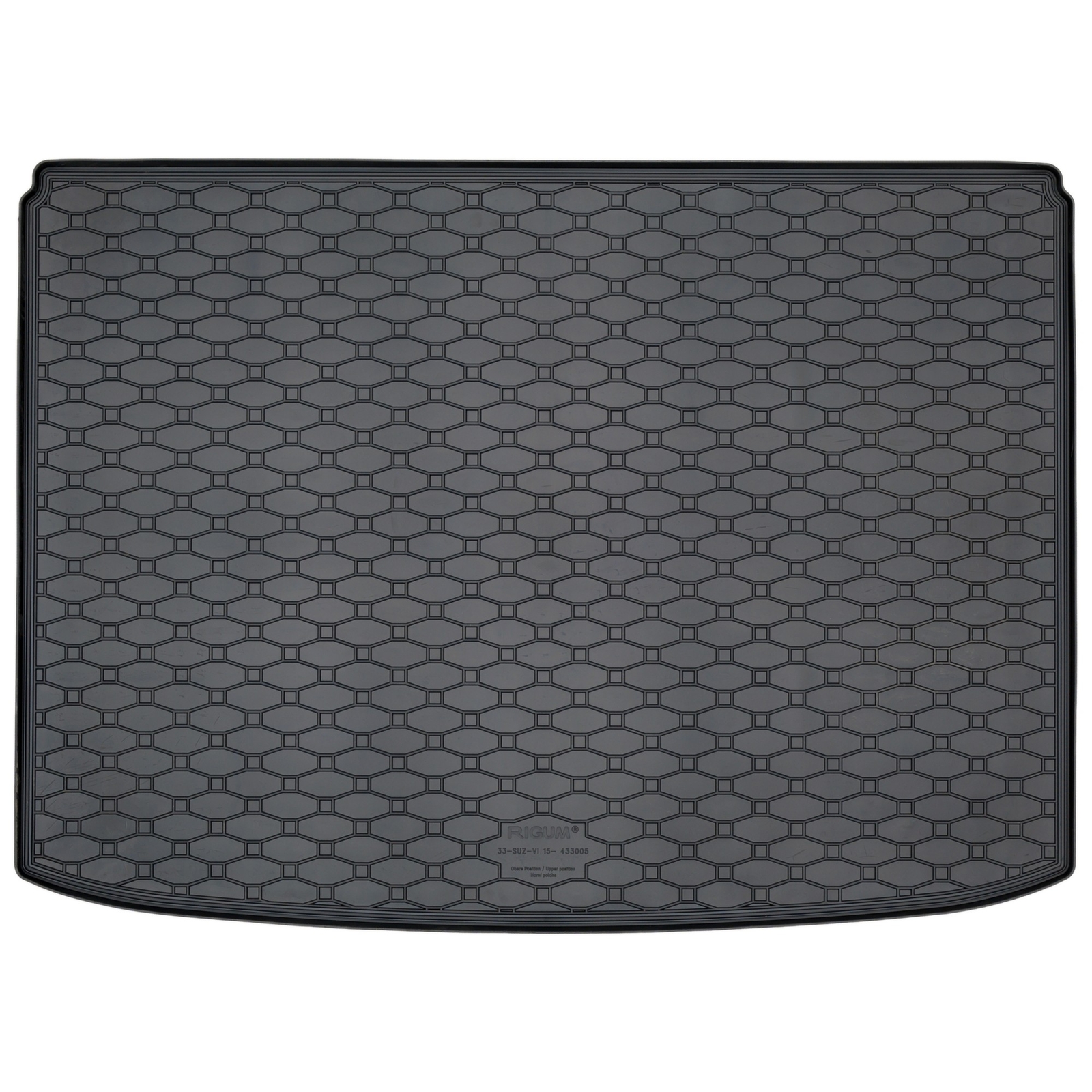 Tapis de coffre en caoutchouc pour Suzuki Vitara Hybrid dès 2020 sur mesure noir