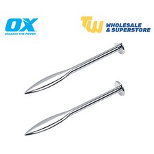 OX Tools Pro 2pk 6in Line Pins for Builders Brick Laying Masons Line P100102