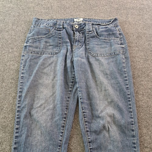 Cato Capri Pants Womens Size 12 Stretch Flap Pockets Blue Denim 34x24 - Picture 4 of 10