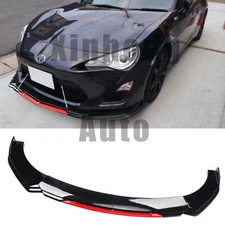 For 17-20 Toyota 86 GT Front Bumper Lip Splitter Spoiler Body Kit Black+Red