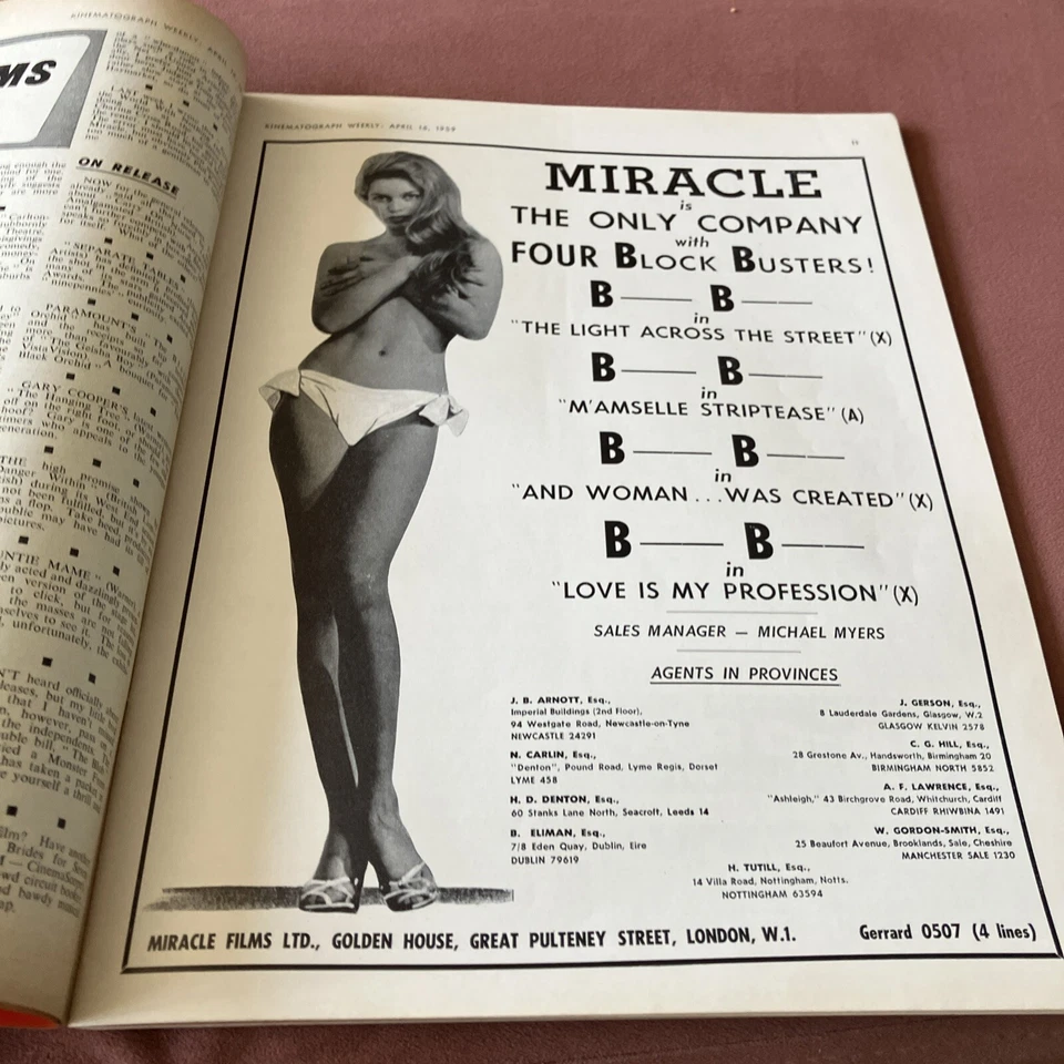 Kine Weekly 1959 - The hound of the Baskervilles Hammer horror. Sheree Winton - Image 3 of 4