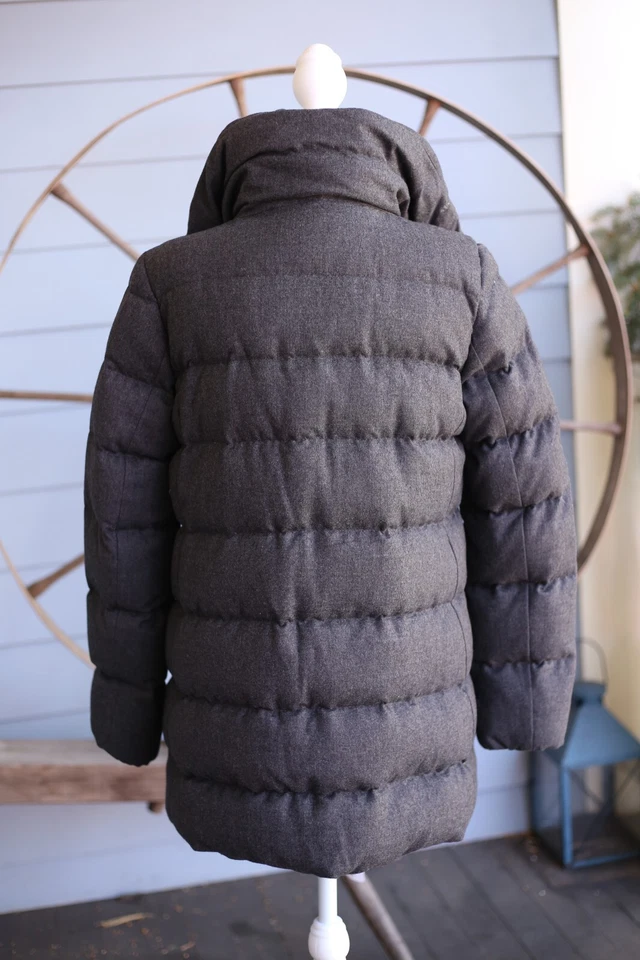 Moncler Torcelle Abrigo de Plumón Cuello Alto Puffer Chaqueta Gris Talla 2 Mediana $1,850 Foto 4 de 4
