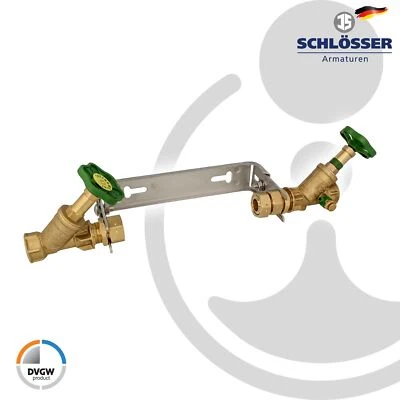 SCHLÖSSER ARMATUREN JS Einbaugarnitur für Hauswasserzähler mit Baulänge 190/260 mm, verstellbar Edel