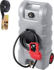 15 Gallon Fuel Caddy Portable Gas Storage Tank Container with Hand Pump Wheel